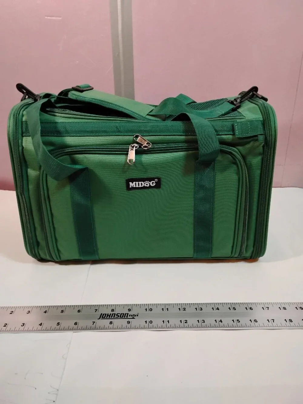 MIDOG Green Soft Sided Pet Carrier Travel Bag Expandable Cat Dog Carrier Tote